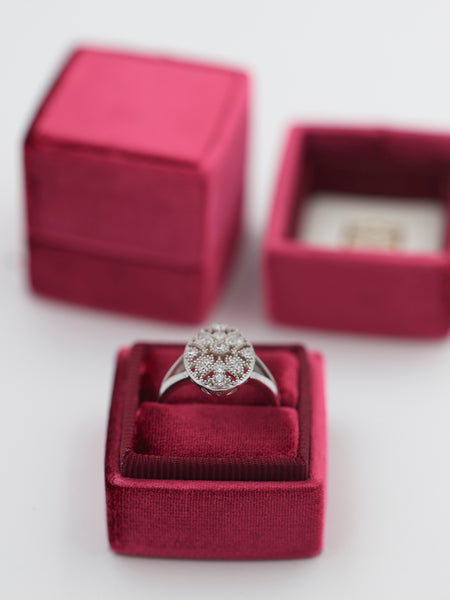 red engagement ring box