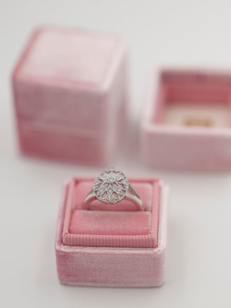 pink engagement ring box