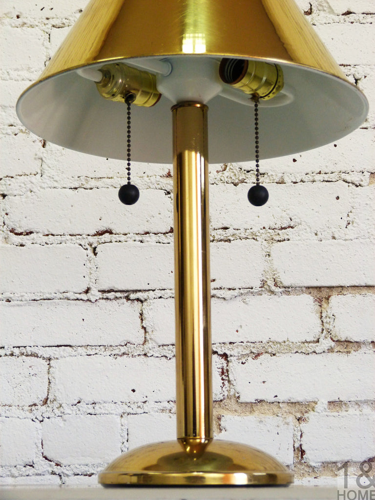 Brass Mid-Century Table Pull Chain Desk Lamp | One and Home Denver ... - Brass Mid-Century Table Pull Chain Desk Lamp