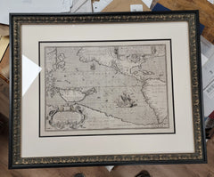 500 Year Old Map Framed to Protect It