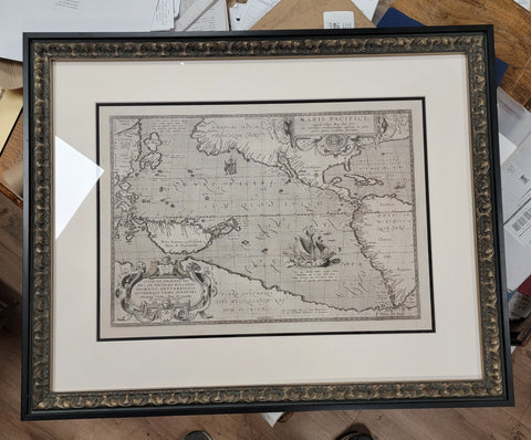 Original Pristine Map of Pacific Coast from 1606