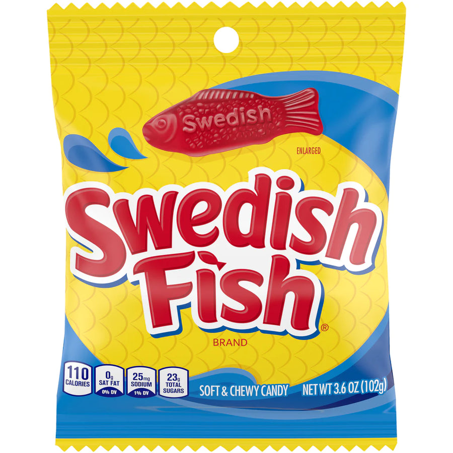 Swedish Fish Tails 2 Flavors in 1 Gummy Candy Individual Packs, Fruit  Flavored Candies for Pinata Mix and Ice Cream Toppings, Pack of 3