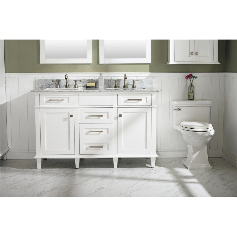 Legion Furniture 54 Double Vanity With Carrara Marble Top Ez Vanities