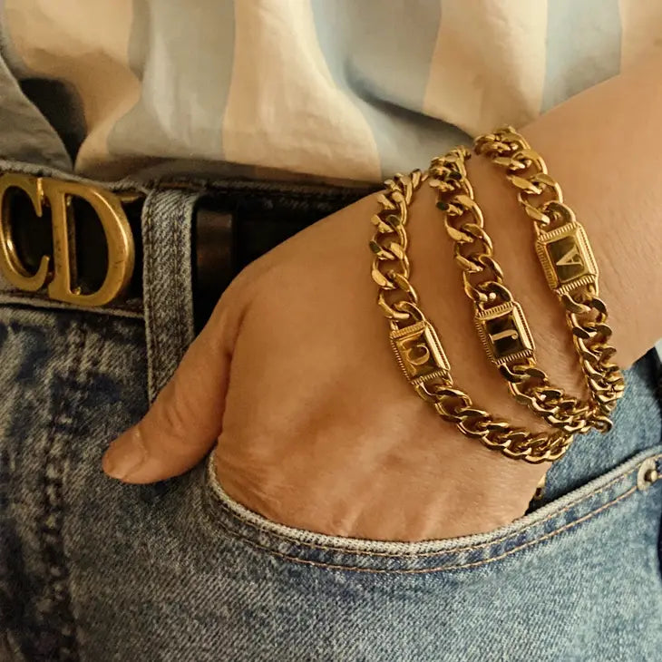 Initial Chain Bracelet