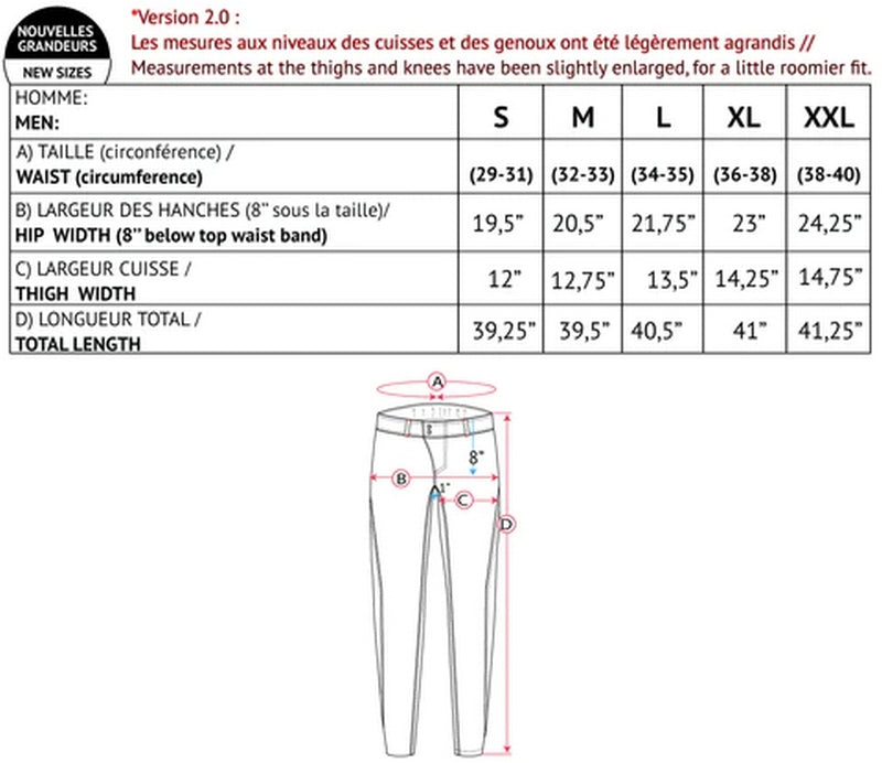 Size Chart - Pants – The Rise Bicycle co.