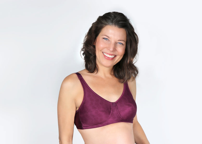 Mastectomy Bra The Rose Contour Size 44C Lilac at  Women's