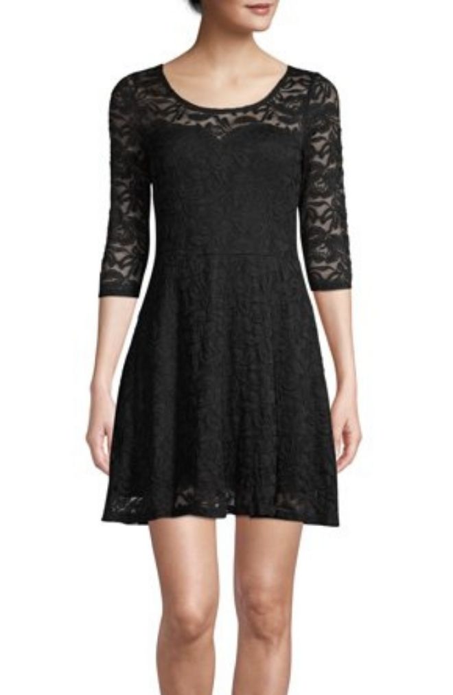 Vestido Material Girl Encaje Negro – Brandwayoutlet