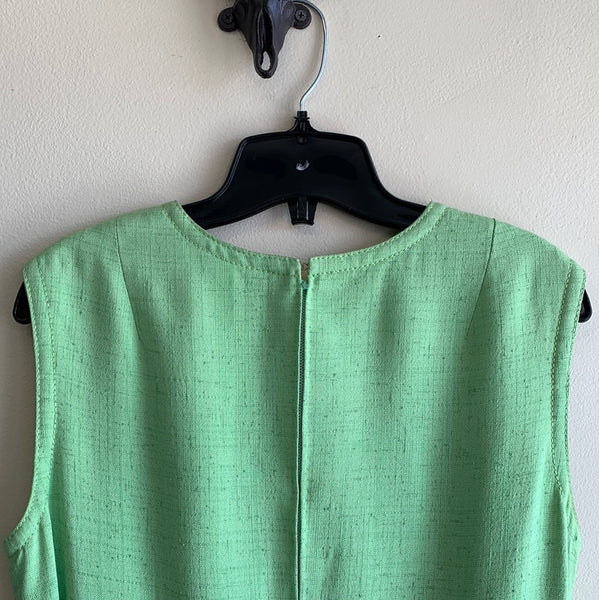 1960s Lime Green Sleeveless Dress - L