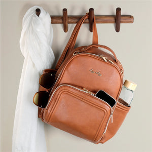 Cognac Mini Plus Diaper Bag Backpack - Nature Baby Outfitter
