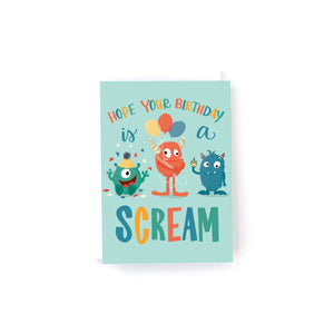 Hope Your Birthday Is A Scream Mini Card - Nature Baby Outfitter