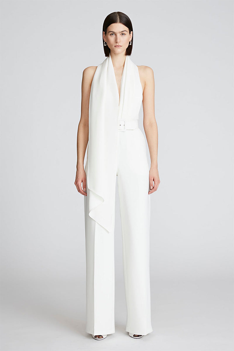 halston gold jumpsuit