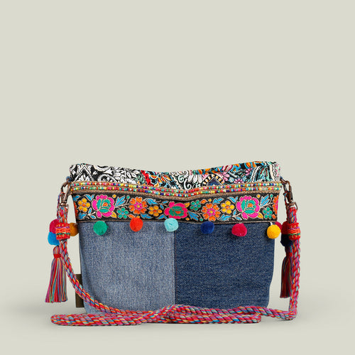 Buy Denim Boho Bucketbag  Bohemian Denim Bucket Bag — Tufu Design