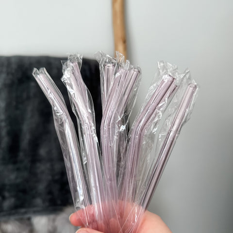 Pink Squiggly Reusable Glass Drinking Straw – Emily Paige CO
