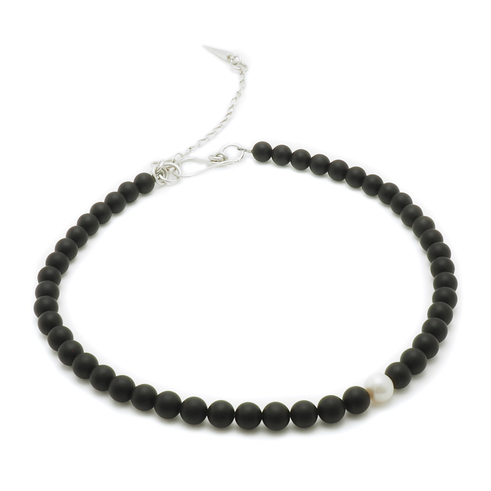 black onyx and pearl necklace