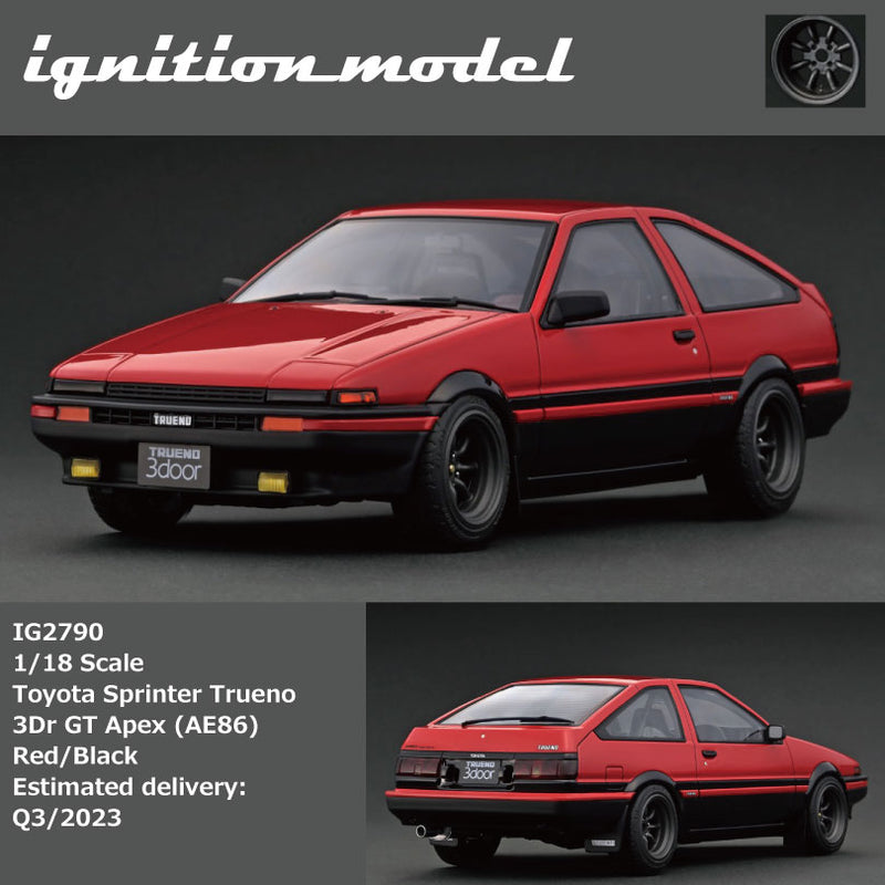 Ignition Model 1/18 Toyota Sprinter Trueno 3Dr GT Apex (AE86) Red