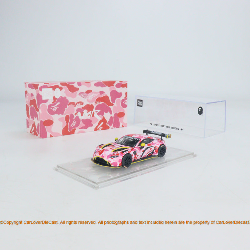 POPRACE 1/64 BAPE® x Aston Martin GT3 with acrylic display case