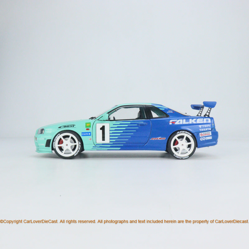 Solido 1:18 Nissan Skyline (R34) GT-R Falken Drift Livery 1999 (S1804304) Diecast car model available now