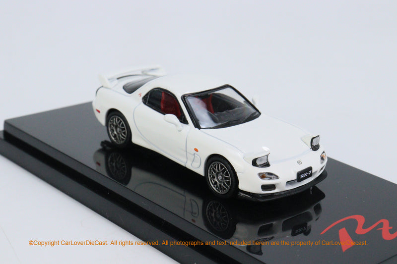 Hobby Japan 1/64   Mazda RX-7 (FD3S) Type RZ With Engine Display Model White/ Sunburst Yellow/  Red ( HJ642007EW/ FY/ FR) diecast car model available now