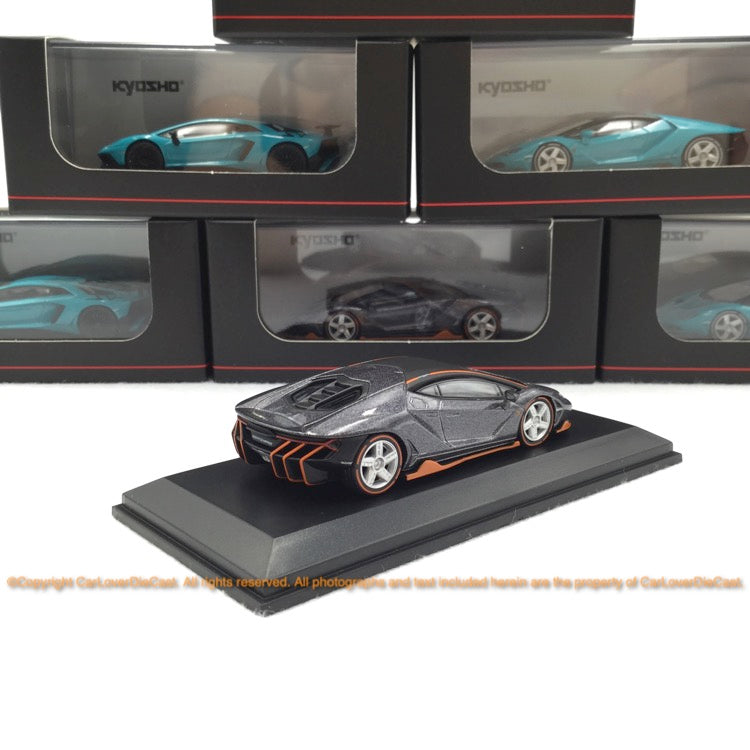 Kyosho 1:64 Lamborghini Centnario (preto / laranja) 07065A3-J modelo d –  carloverdiecast