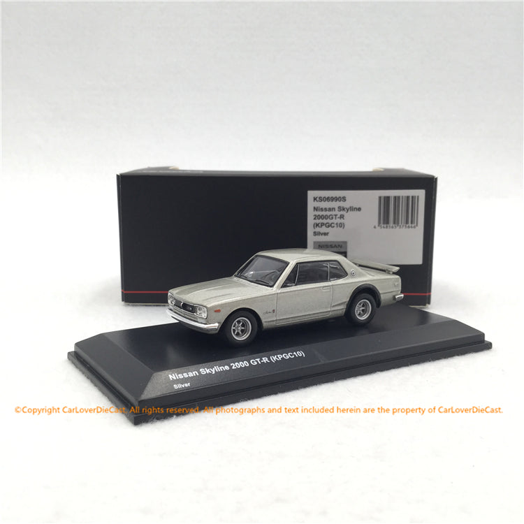 Kyosho 1:64 Nissan Skyline 2000GT-R (KPGC10) Silver with based and