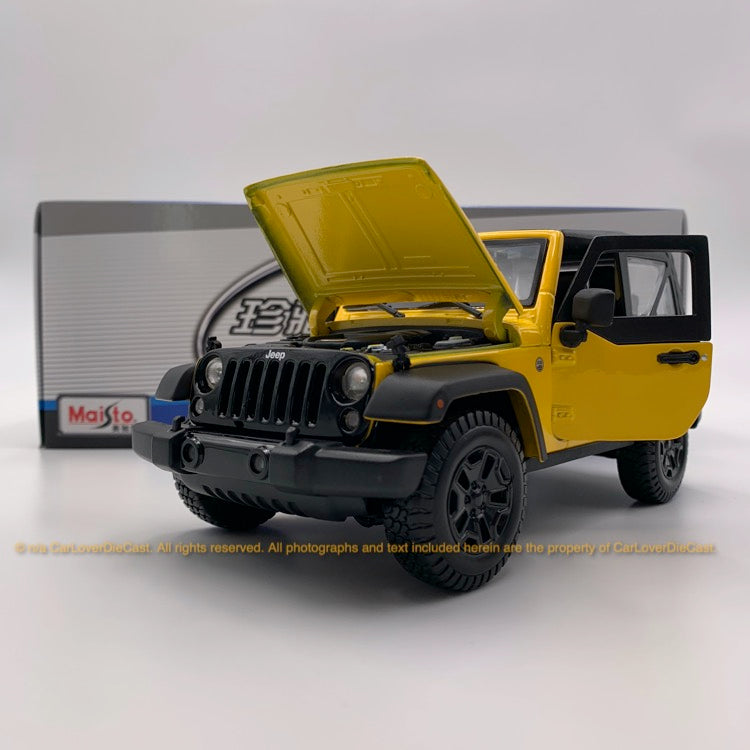 Maisto 1:18 Jeep Wrangler (10-31676-metallic yellow) diecast car model –  carloverdiecast
