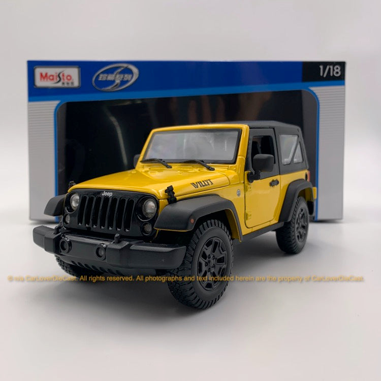 Maisto 1:18 Jeep Wrangler (10-31676-metallic yellow) diecast car model –  carloverdiecast