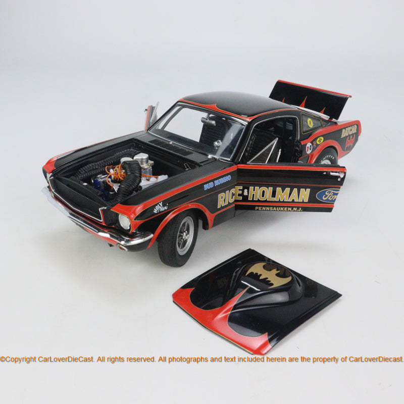 新品未使用新品未使用FORD USA F-350 TRUCK RAMP CAR TRANSPORTER BATCAR 1970 BLACK RED  ACME 18 ミニカー バギー、カート、トライク、コミューター