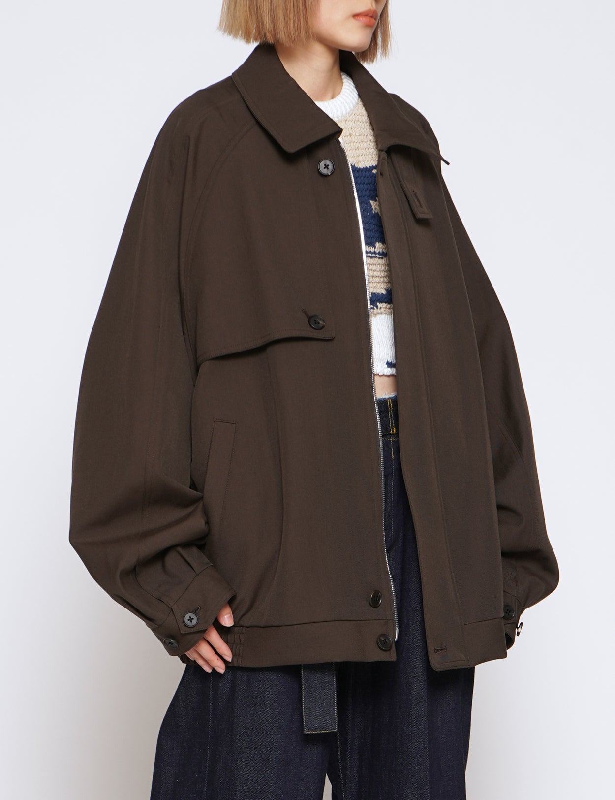 stein OVERSIZED HARRINGTON ZIP JACKET