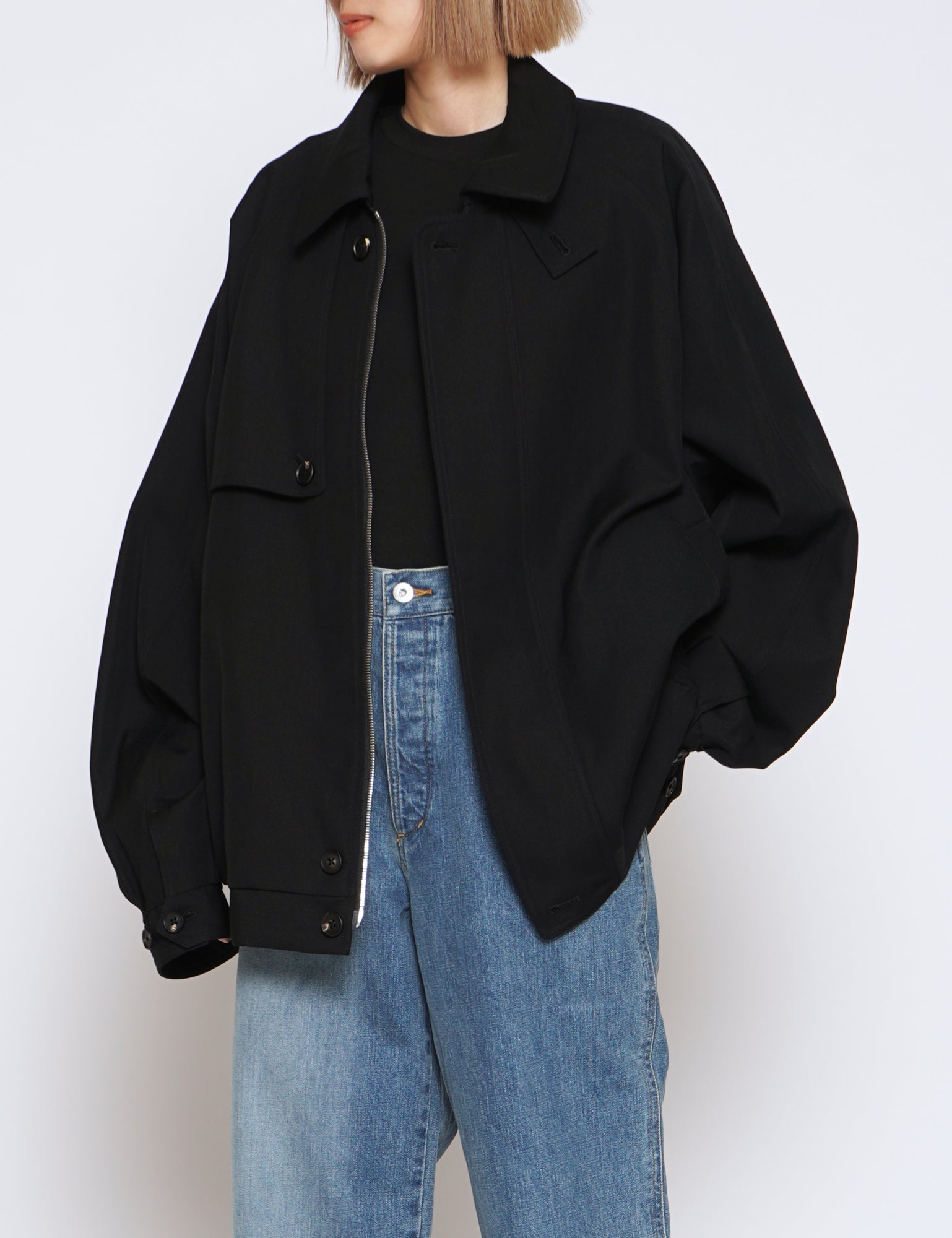 stein OVERSIZED HARRINGTON ZIP JACKET-