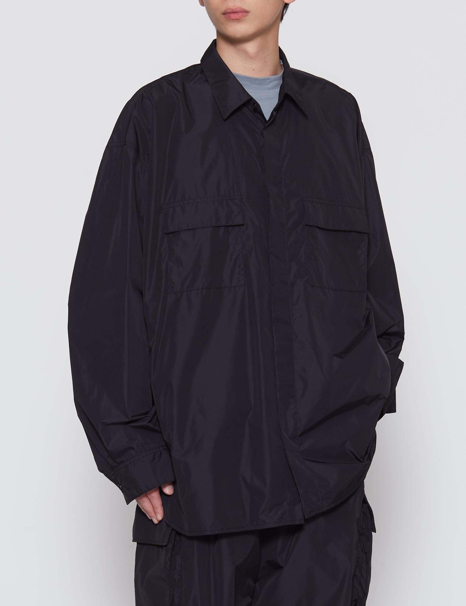 stein Oversized Nylon Military Shirt - トップス