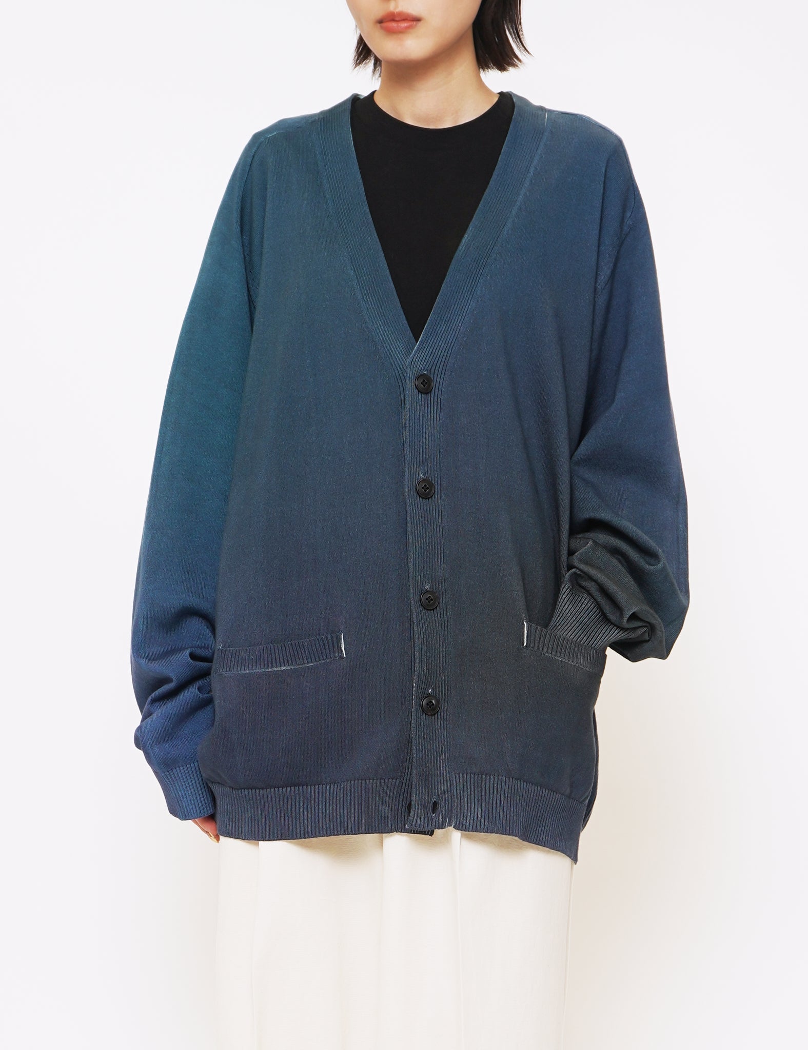 YOKE MESH CARDIGAN - Mist Blue 専用 | myglobaltax.com