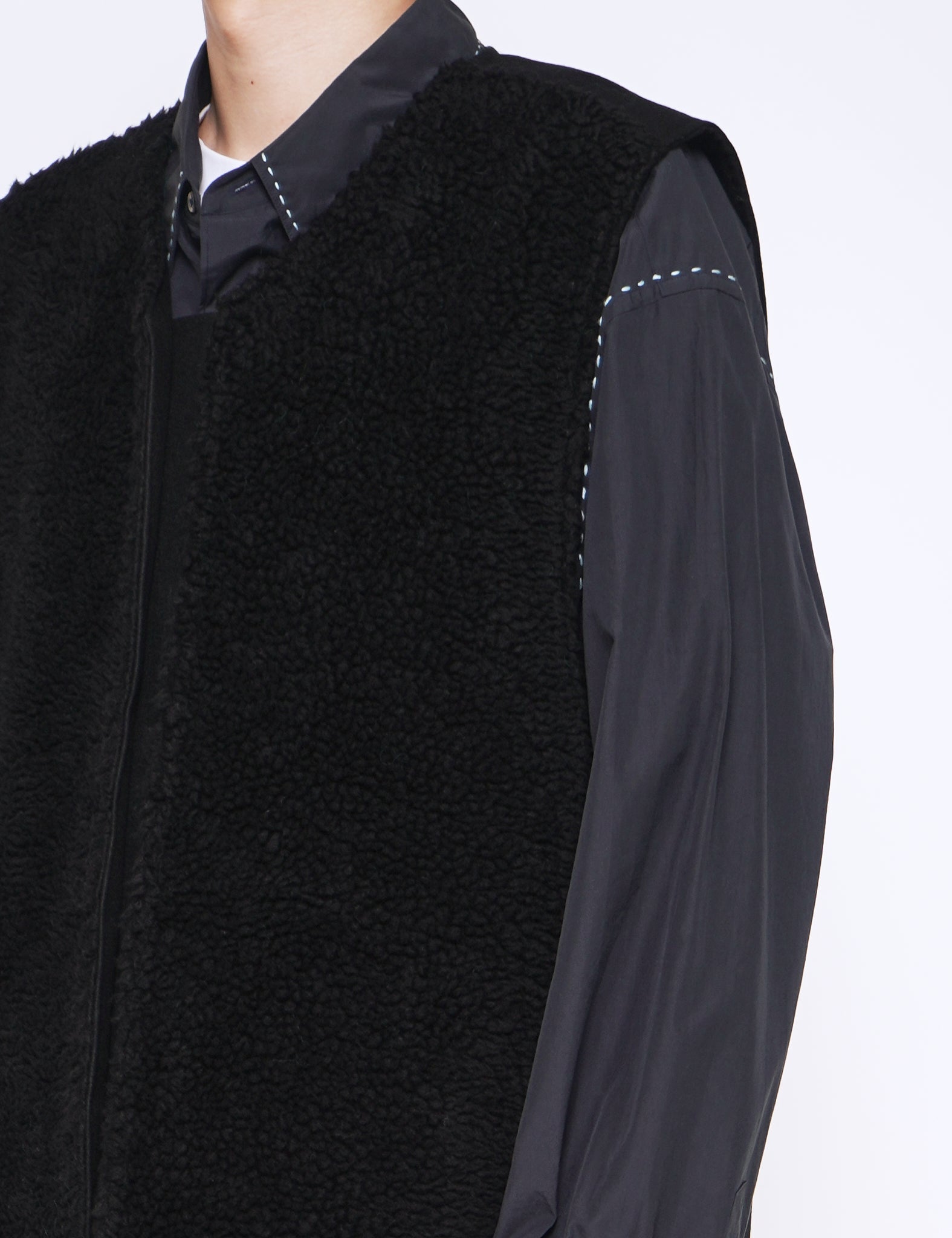 WOOL BOA REVERSIBLE VEST-