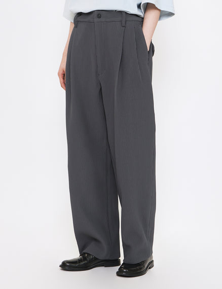 試着のみ】Gradation Pleats Two Tuck Trousers+thefivetips.com