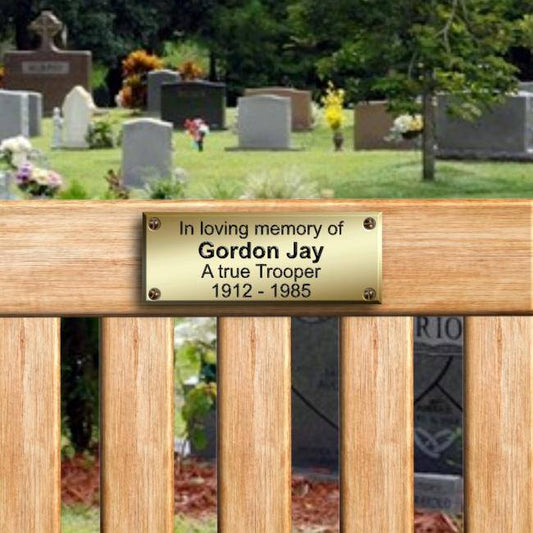 Memorial Plaque for Bench, Custom Engraved memorial plaque Jewellers B –  TSL-Engraving