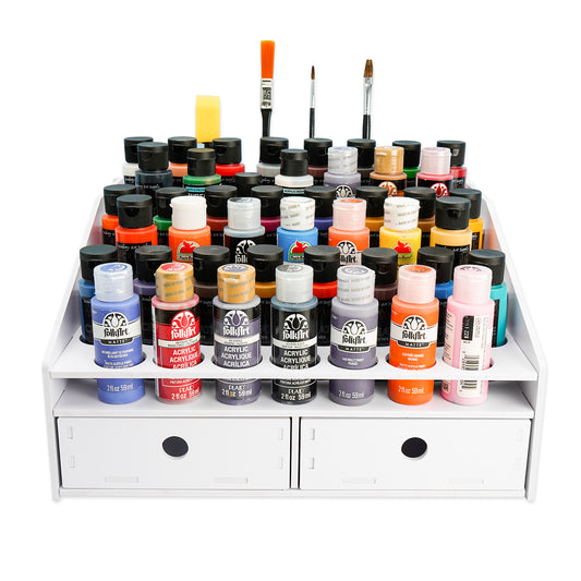 Sanfurney Paint Storage Tray, 21 Compartment Arts and Crafts Supply Storage Paint Organization