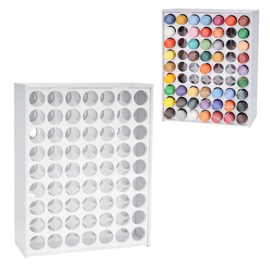 Sanfurney 49 Holes Craft Paint Storage Organizer Vertical Paint Rack Stand  for