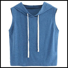 Sleeveless Hooded Cropped Top As an Easy-Peasy Pair
