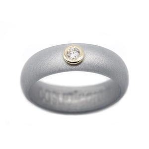 Casual Carats Classic Silver Silicone and Diamond Band - DazzleUSA