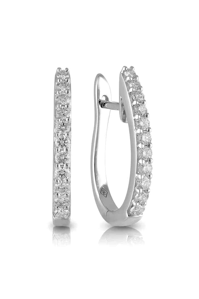 TensionSet Diamond Huggie Hoop Earrings in 10K Yellow Gold 004ct tw   AnnLouise Jewellers