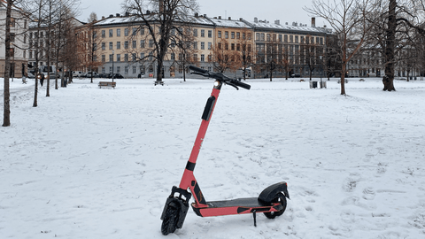 wintery e-scooter city