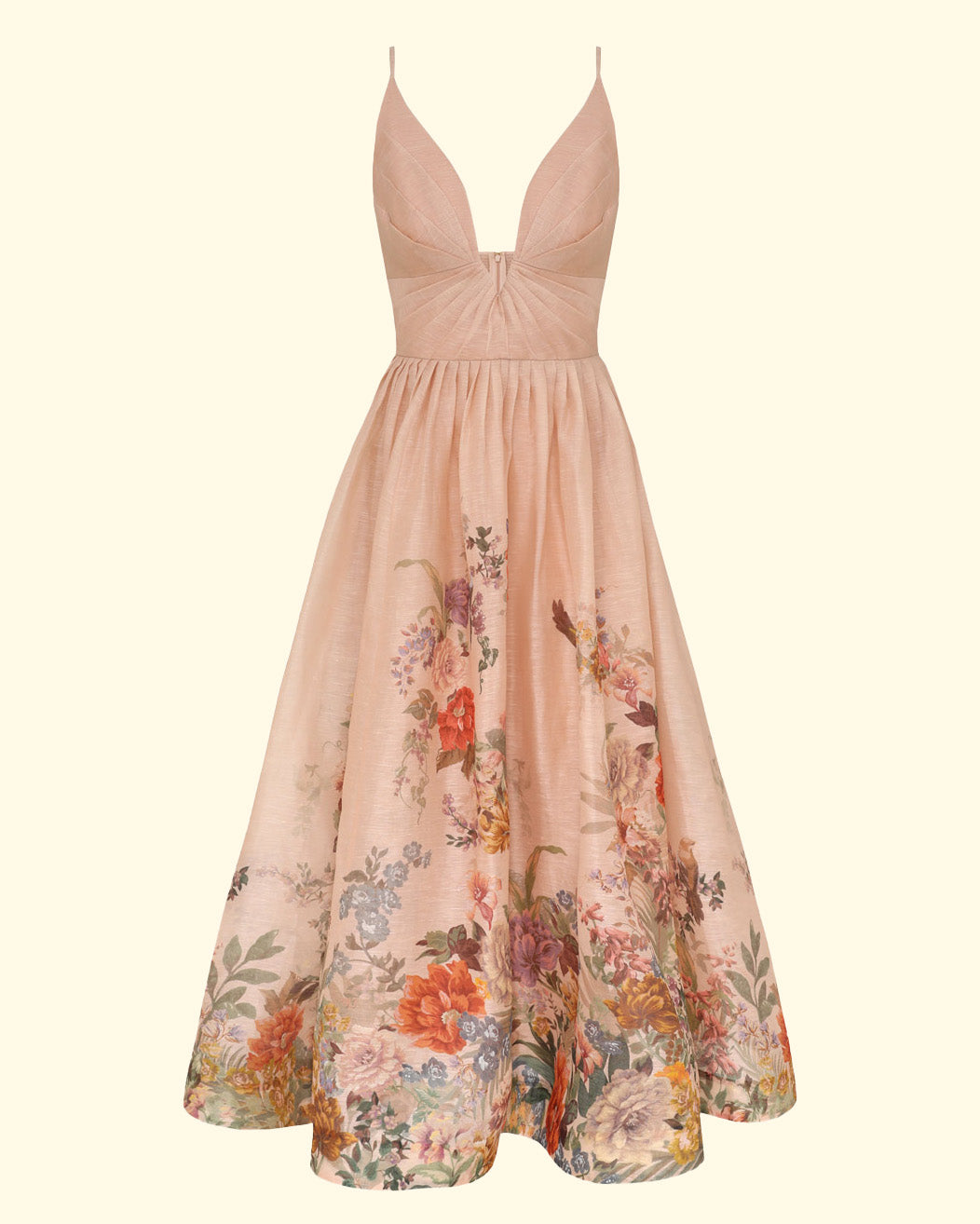 Pavillion V-Neck Midi Dress | Peach - Wrightsmb product image