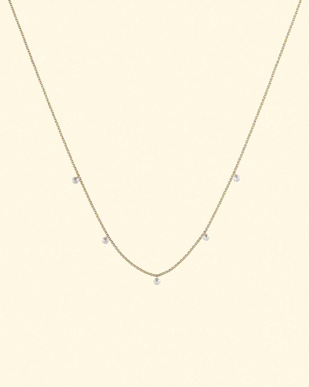 Image of 5 Floating Diamond Necklace