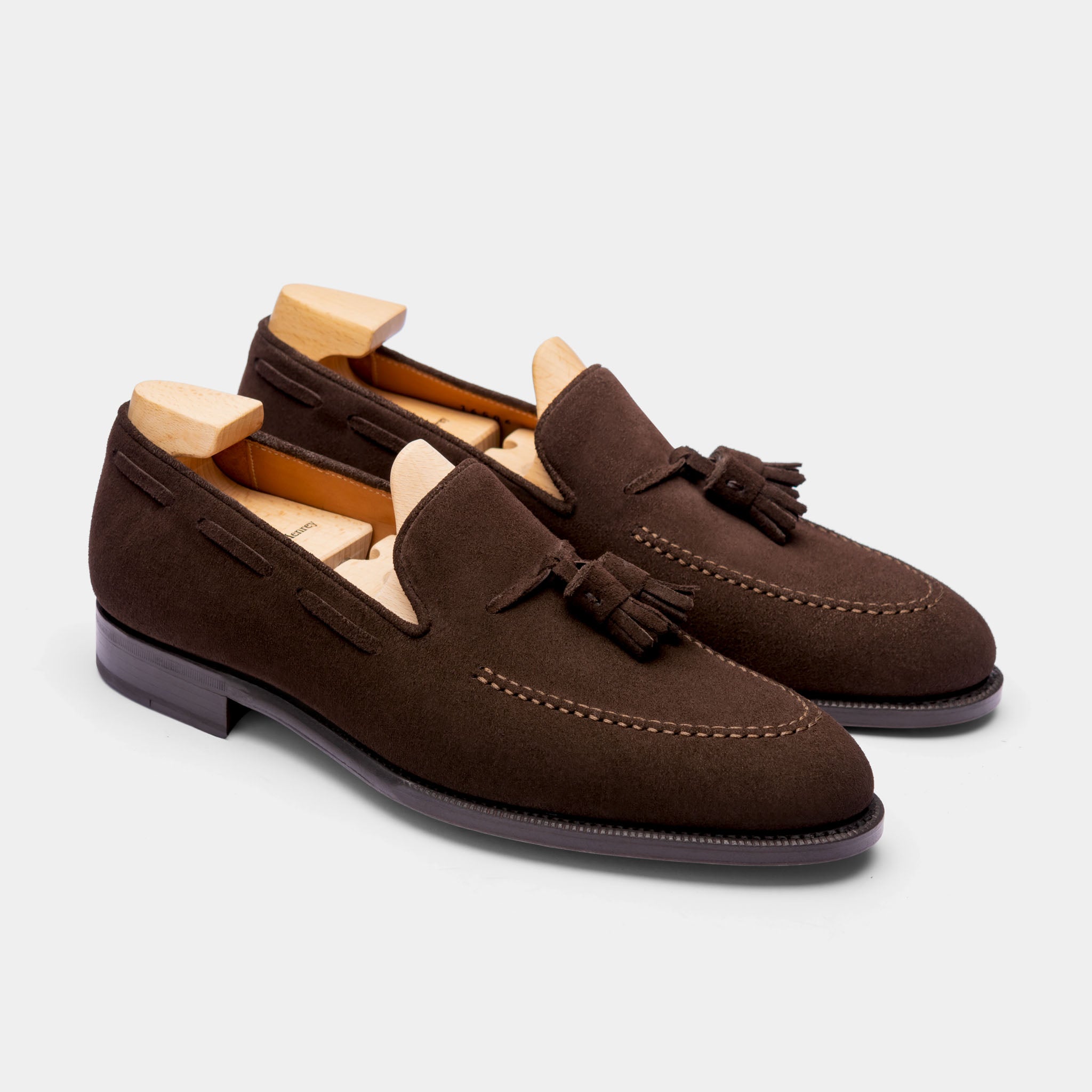 Stephen Tassel Loafer Dark Brown Suede – Sons of Henrey