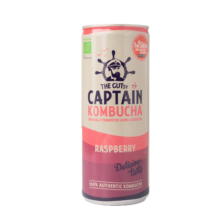 The Gutsy Captain Kombucha Raspberry 250ml Healthy Options