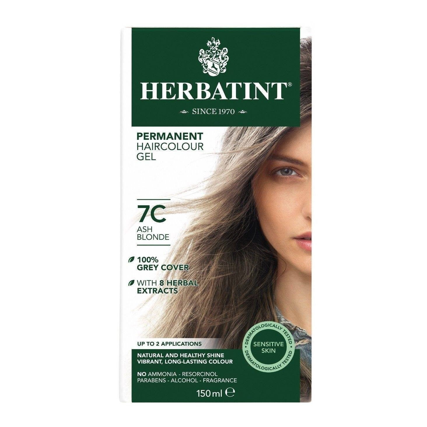 Herbatint 7C Ash Blonde Hair Color 150ml – Healthy Options