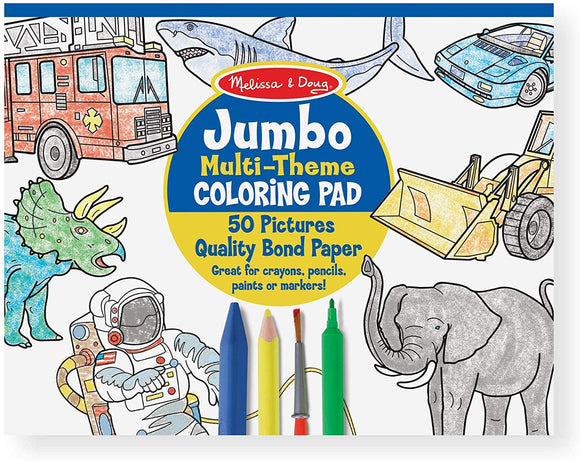 Jumbo Coloring Pad - Multi-Theme (Blue) – Copper Dog Books