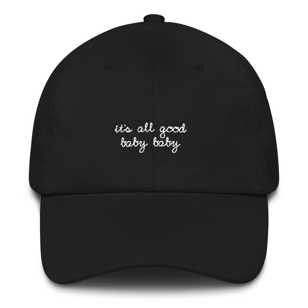 Download It S All Good Baby Baby Embroidered Cap PSD Mockup Templates