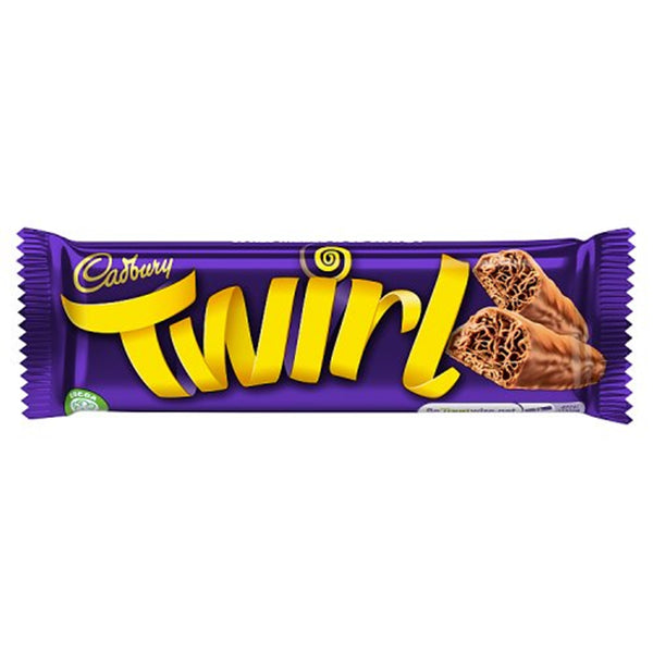 Cadbury Twirl Chocolate Bar - 43g bar - Pack of 48