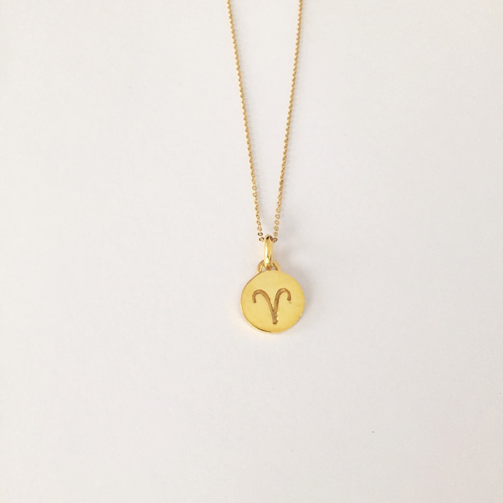 aries gold necklace