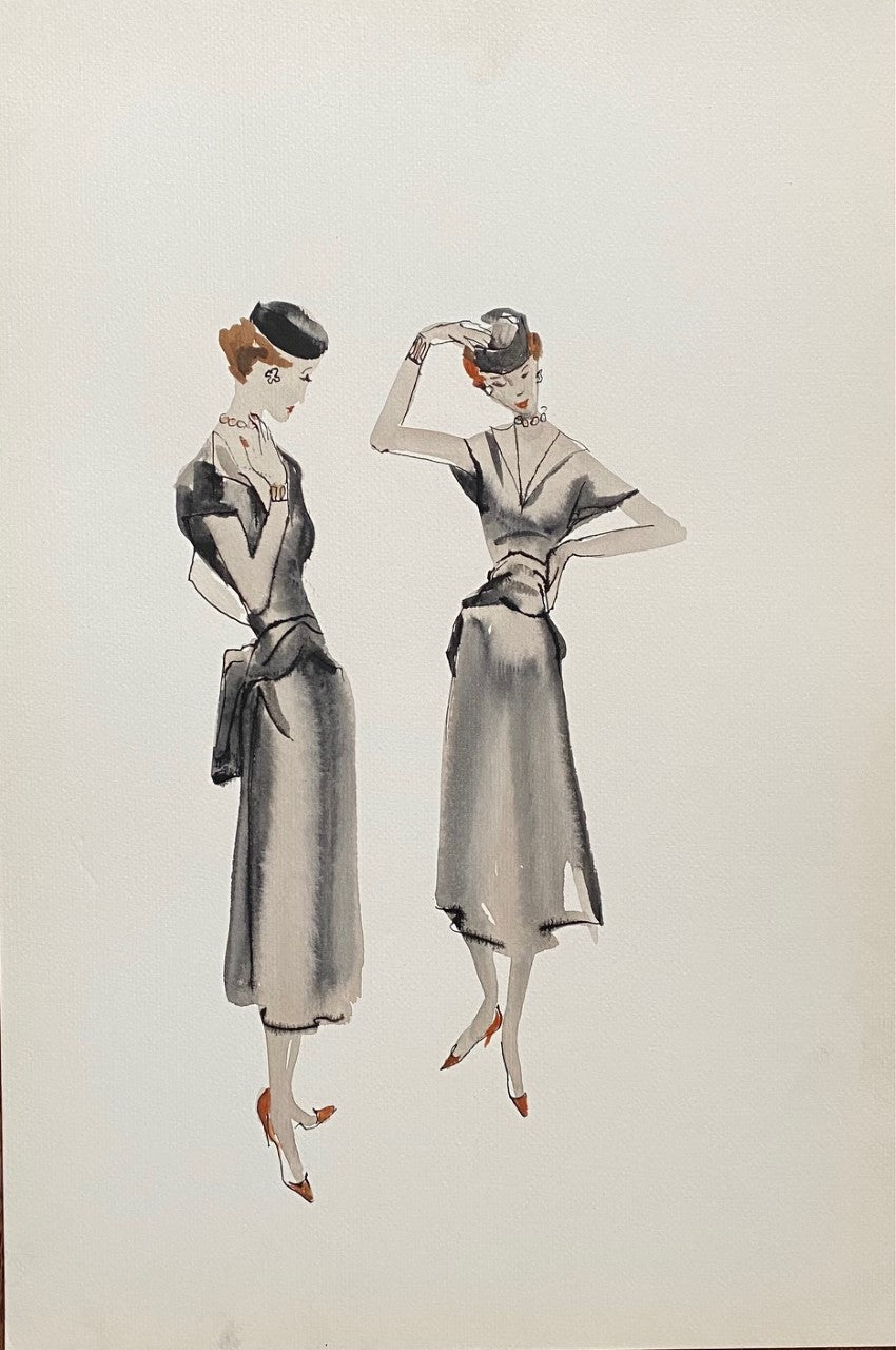 vintage vogue fashion illustrations